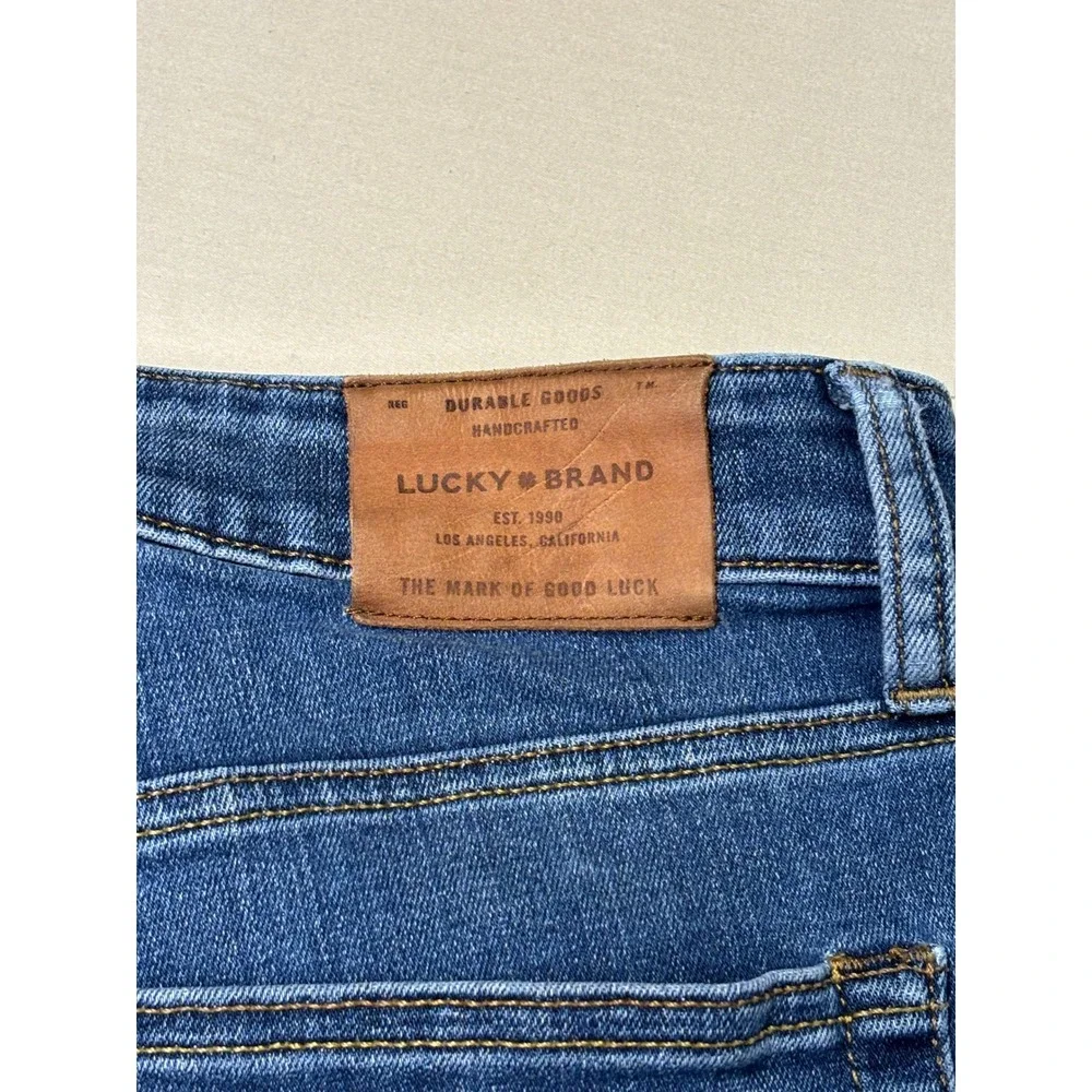 Lucky Brand 121 Slim Mens Blue Denim Jeans 38x30‎ Medium Wash Stretch Coolmax